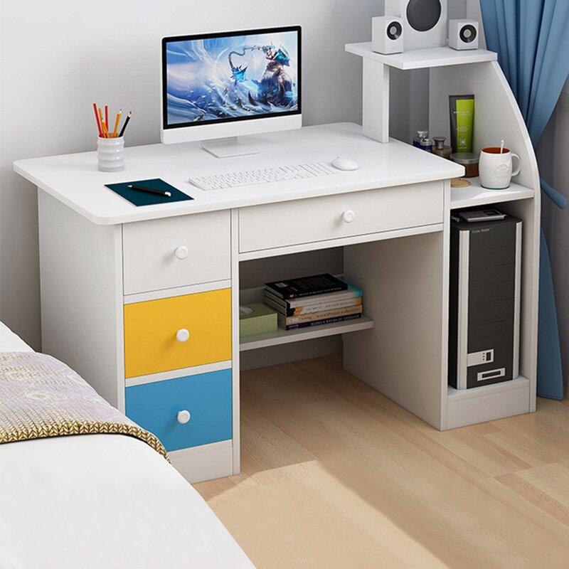 Red Barrel Studio® Simpleness Laptop Computer Desk With Drawer Shelf